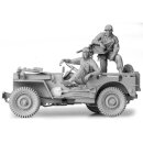 1/16 Bausatz Willys Jeep mit Fahrer und Sch&uuml;tze