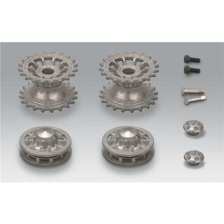 Metal drive and idler wheels for Tiger 1 tank Early Version