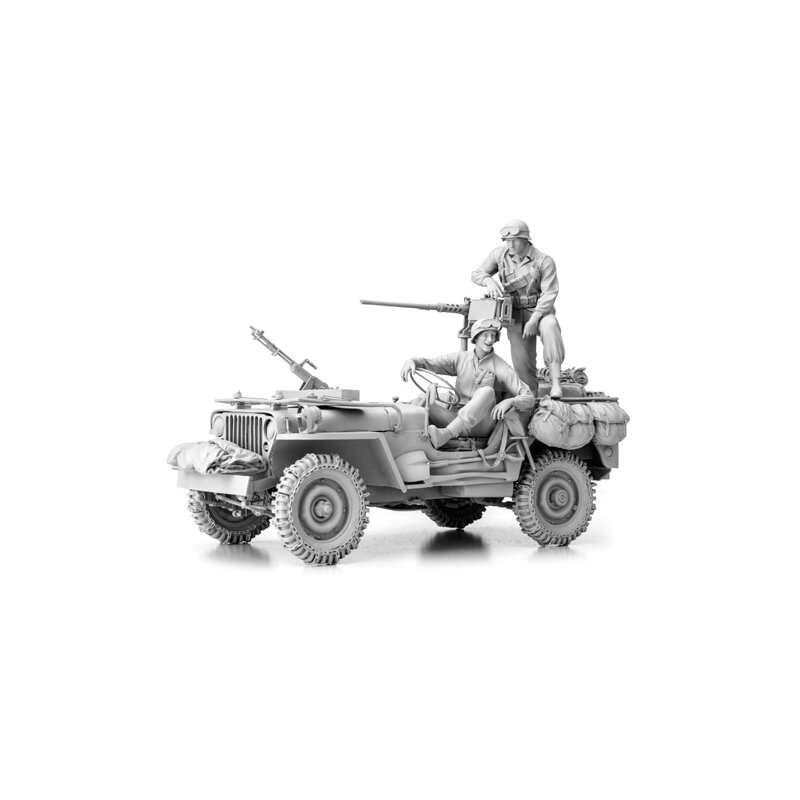1/16 Bausatz Willys Jeep US Army mit Cal.50