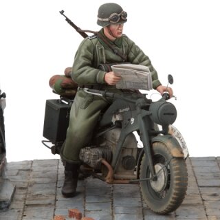1/16 Bausatz Motorrad Zündapp KS-750/1 Solo mit Soldat