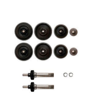 Metal Steel Gear Set left / right for 1:16 gears with long wave axle